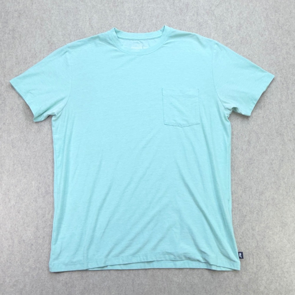 Vineyard Vines T-Shirt Mens M Teal Preppy Coastal Nautical Island Casual Striped